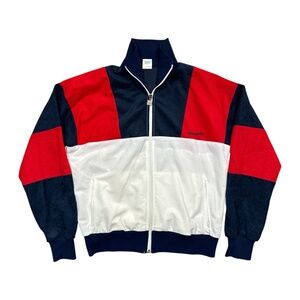 Vintage 80s Adidas ATP Made in Canada Velour Trefoil Track Jacket Mens Medium